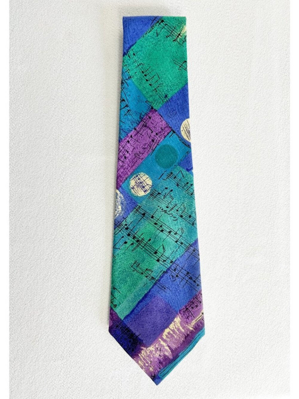 Vintage P-Conn-Tie HOT TIES Multicolor Musical Print Neck Tie